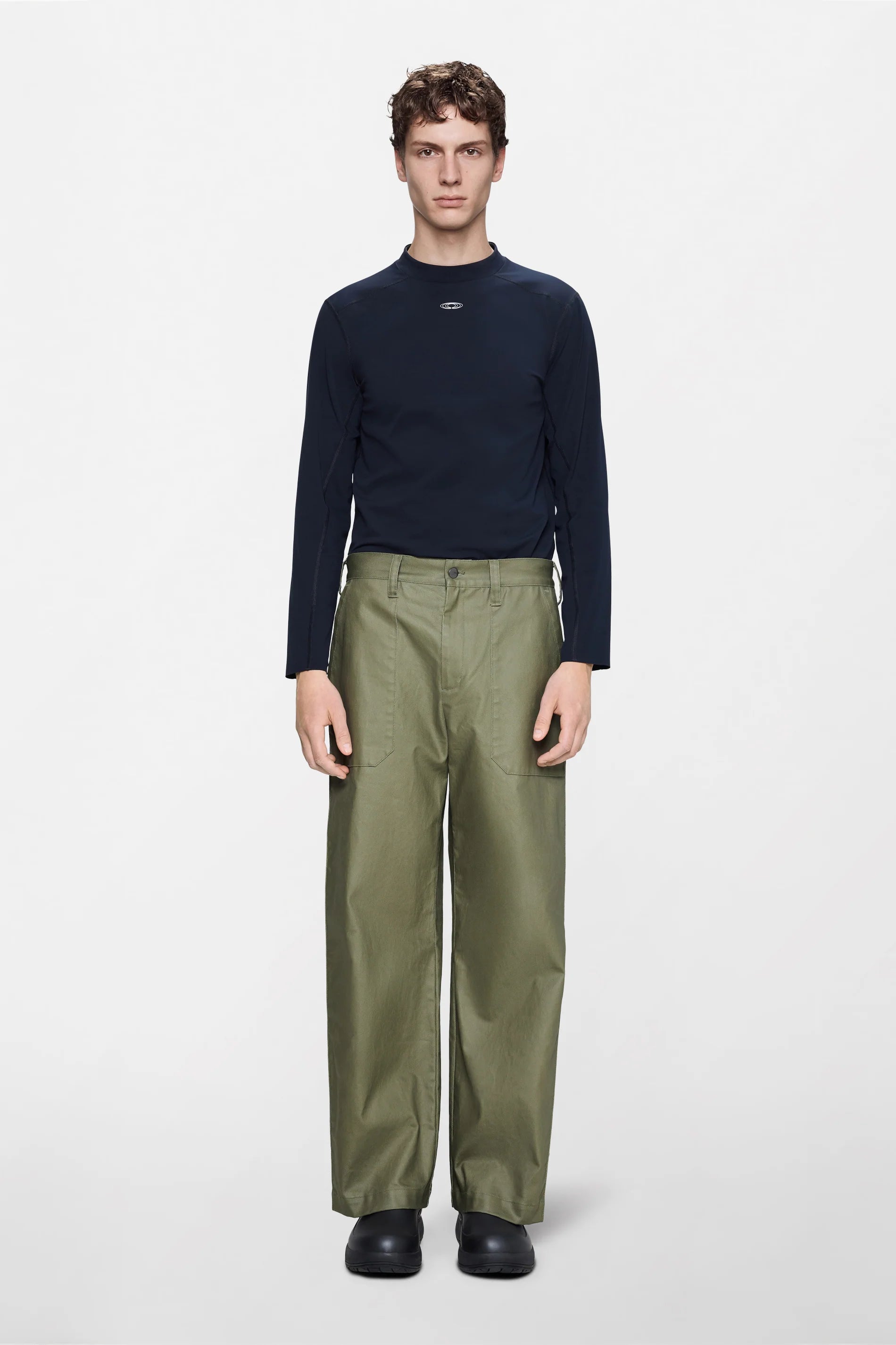 Heavy Woven Pants Straight